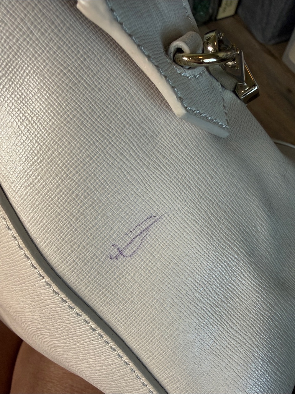COCCINELLE Cream Leather Satchel Bag - Picture 5 of 9